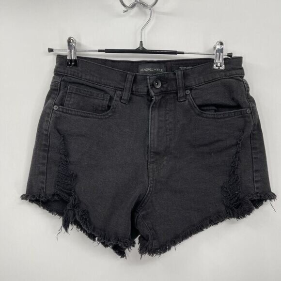 Kendall & Kylie Pants - Kendal +‎ Kylie Womens Black Icon Shorts Size 5